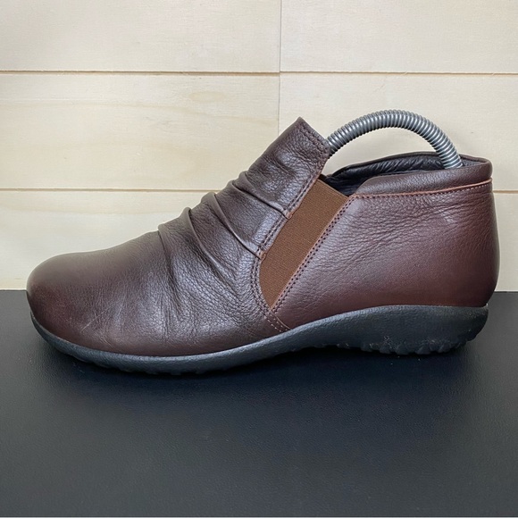 Naot Terehu Slip-On Boots Brown Leather Women's Size 8.5 Shoes EU39 Booties - Picture 4 of 10